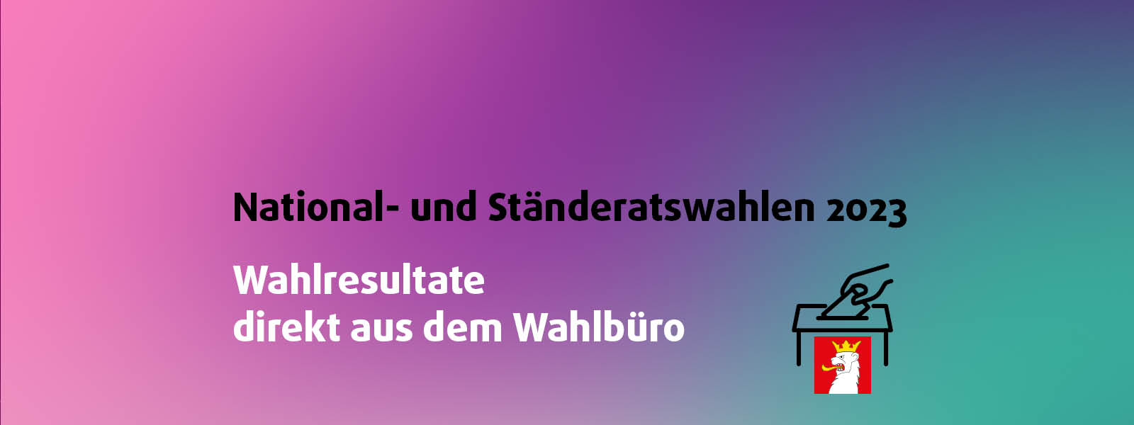 National und Ständeratswahlen 2023 direkt aus dem Wahlbüro