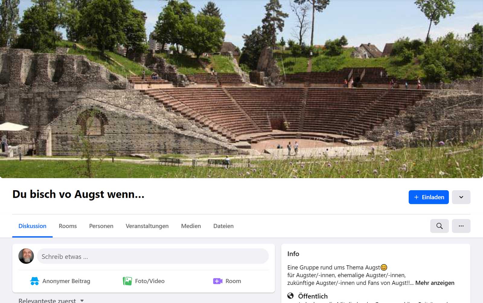 Headerbild: Facebook-Gruppe: Du bisch vo Augst wenn