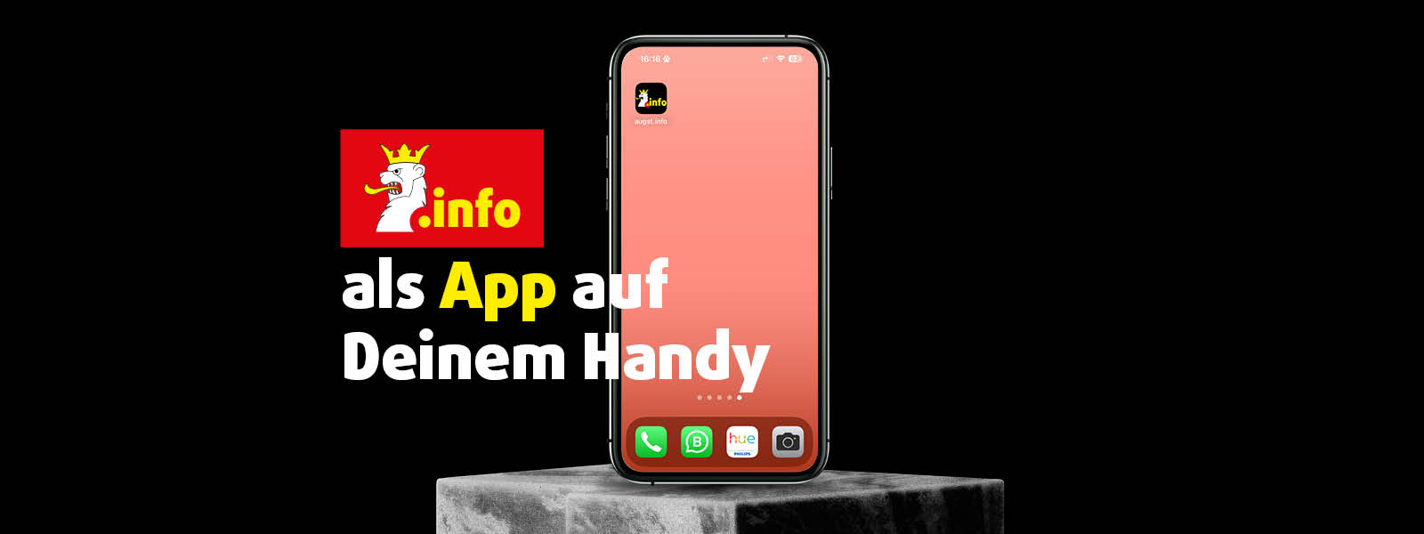 Headerbild augst.info als App auf Deinem Handy
